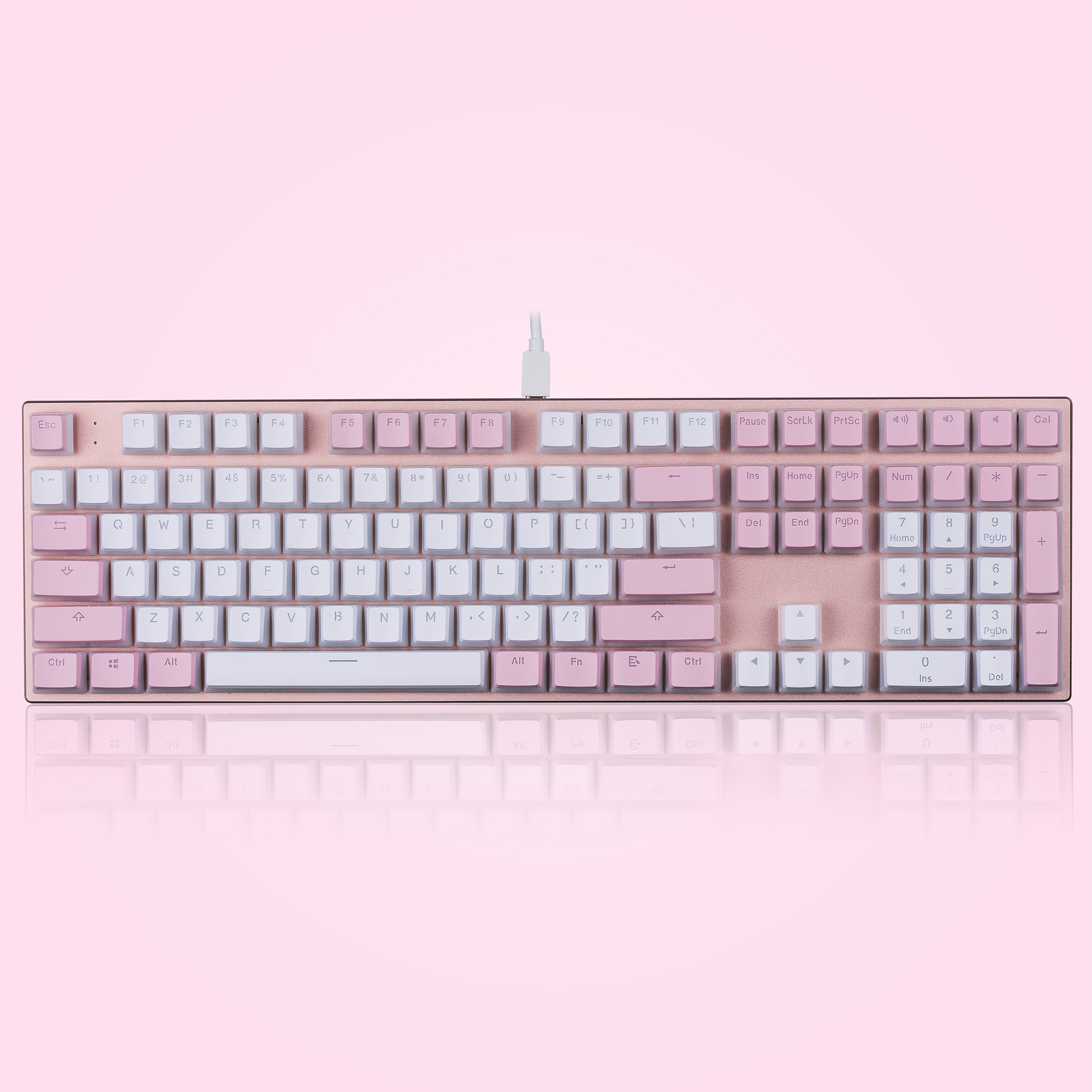 Игровая механическая клавиатура нового дизайна 2021, проводная USB RGB клавиатура с ритмичной клавиатурой PBT, пудинг