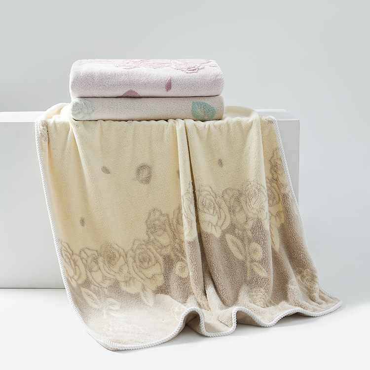 Luxury 100% Coral Fleece Top Quality Egyptian Cotton Dobby Thick Hand Towel For Five Star Hotel Bath Towel Set With Custom Logo