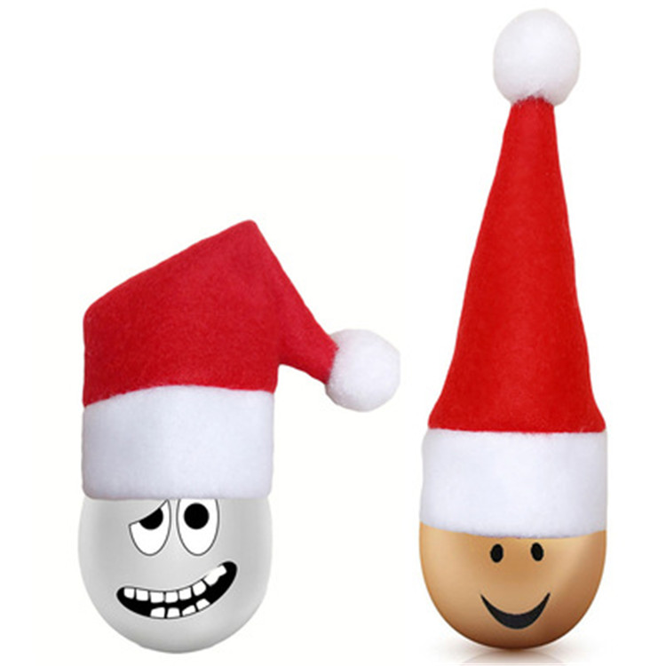 Xmas Silverware Holder Mini DIY Red Christmas Santa Hats for Crafts Mini Santa Hat Cup Bottles Cover
