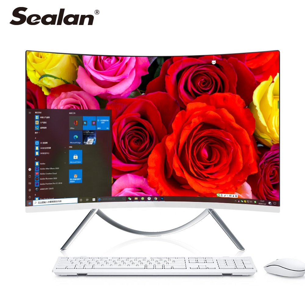 Sealan 27 "27 дюймов android все в одном ПК win10 pro система поддерживает ЖК/светодиодный сенсорный экран все в одном barebone pc gtx1060 aio pc