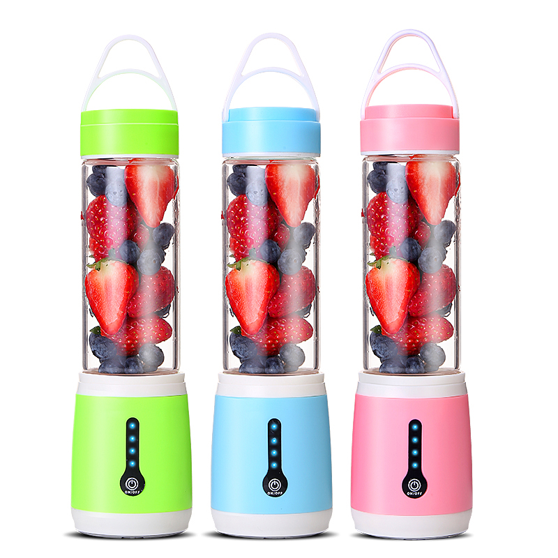 480ML hot sale high quality Mini Home smoothie 4400mAh LOW NOISE 6 Blades safety device Usb Rechargeable Portable Juicer Blender