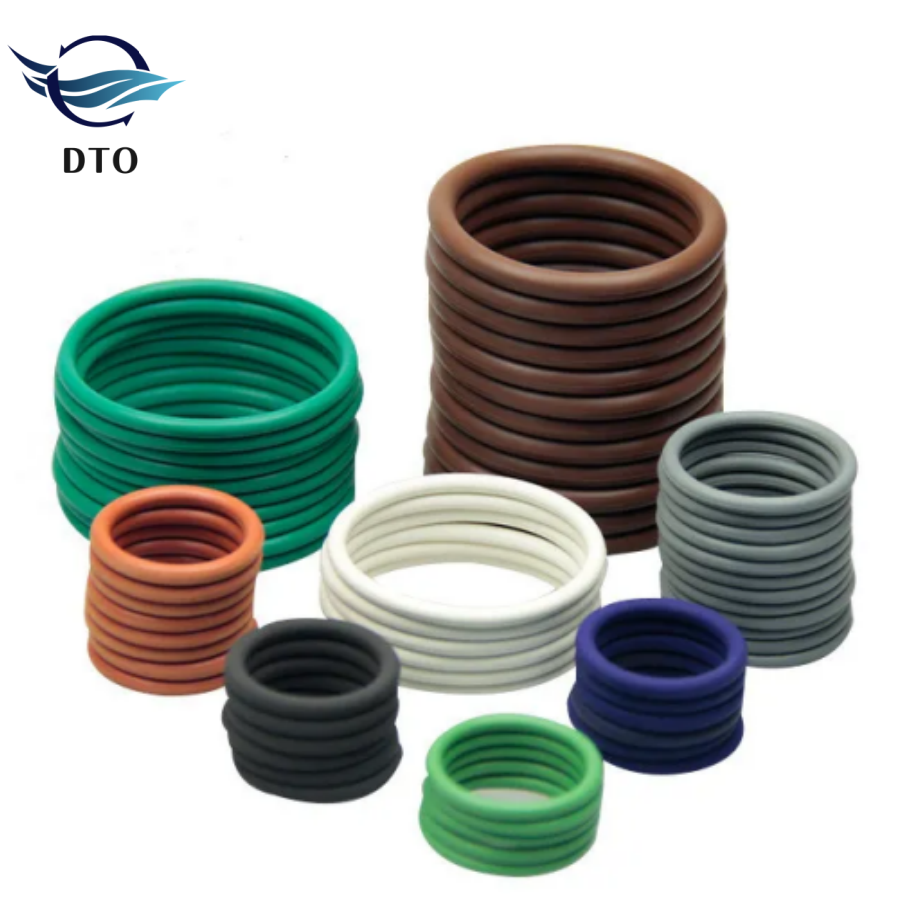 DTO Retainer Hydraulic Cylinder Piston Rod Seal Fluorocarbon FPM FKM O Ring Corrosion-Resistant High Temperature Resistant 50*6