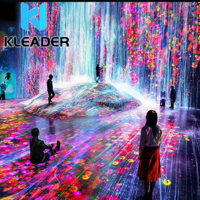 3D interactive wall/floor projection 5D AR games for kids playground holographic display screen digital art exhibition software