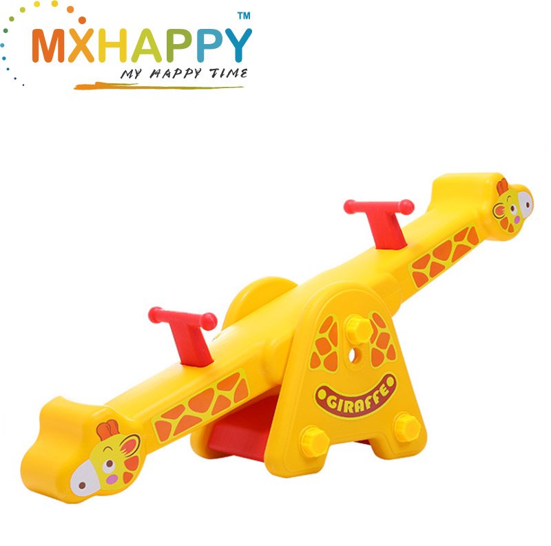 MH170 дети Seesaw, безопасный Seesaw Bouncer Teeter Totter с удобными ручками для 2 детей, дети катаются на Spining Toys Backyard