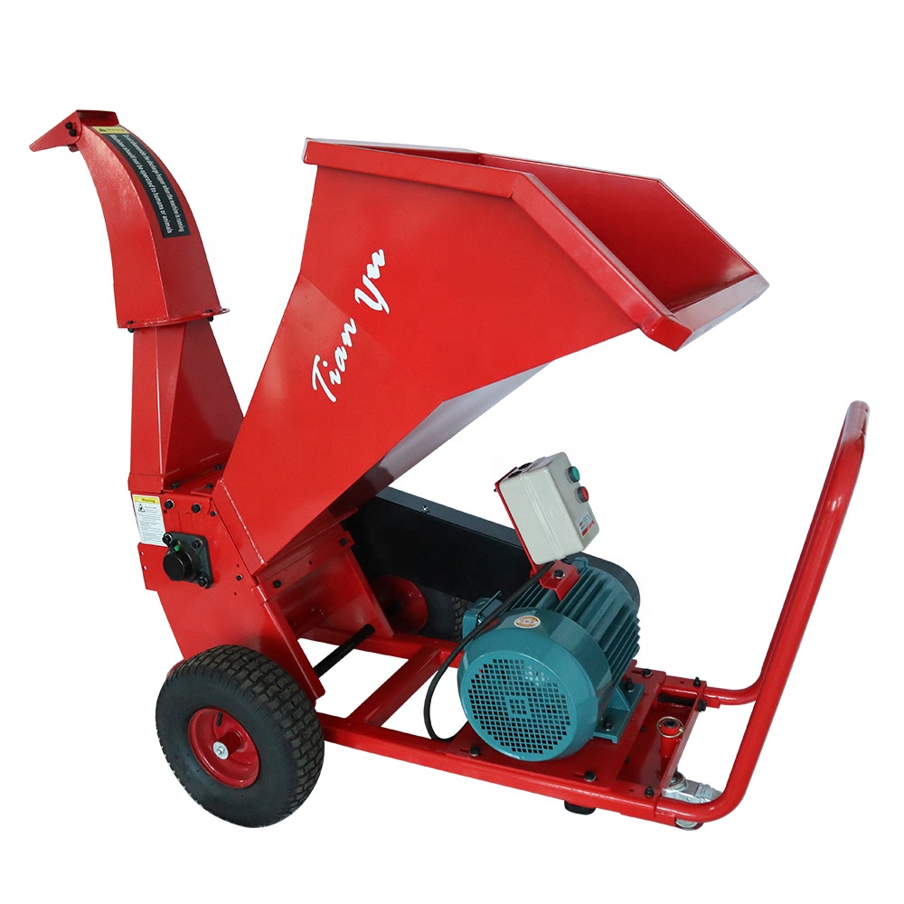 Tree Branch Crusher Machine Chipper Shredder for Sale Electric Power High Efficiency wood shredder grinder