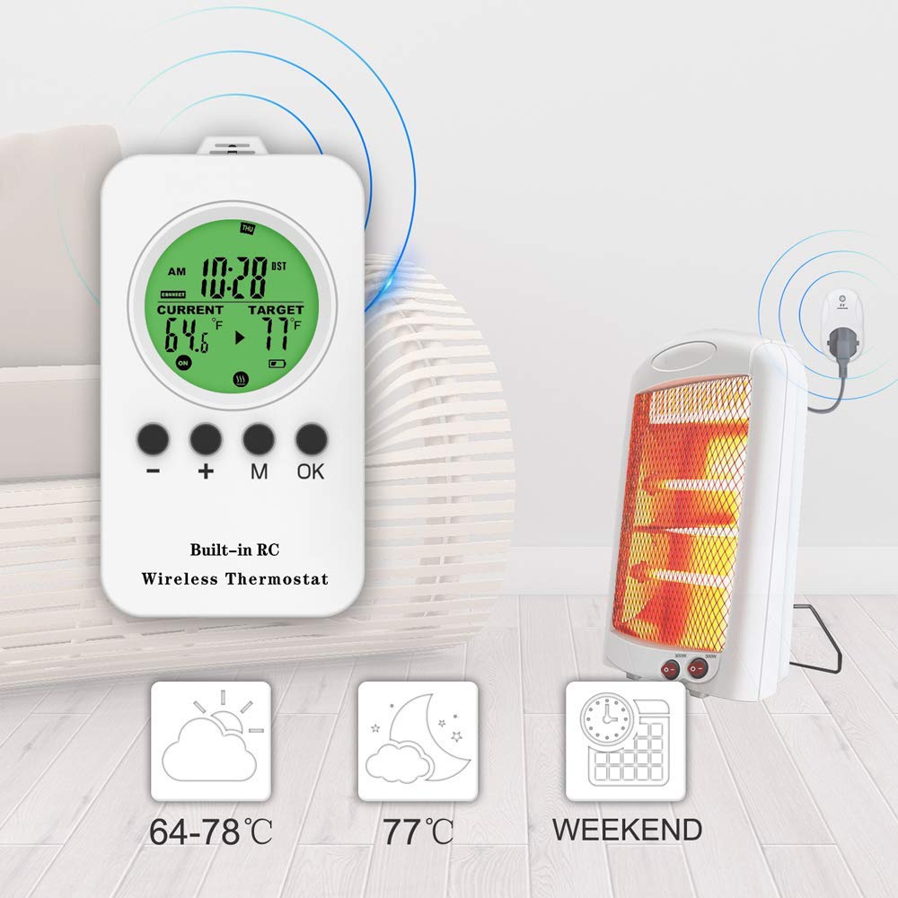 Okaylight wireless thermostat Programmable temperature thermometers anti frozing for home applicance