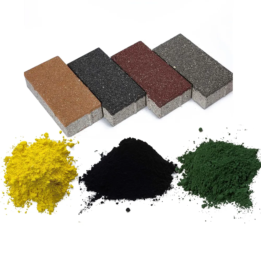 factory supplier red yellow black green blue orange green iron oxide pigment for concrete/iron oxide pigment for interlock tiles