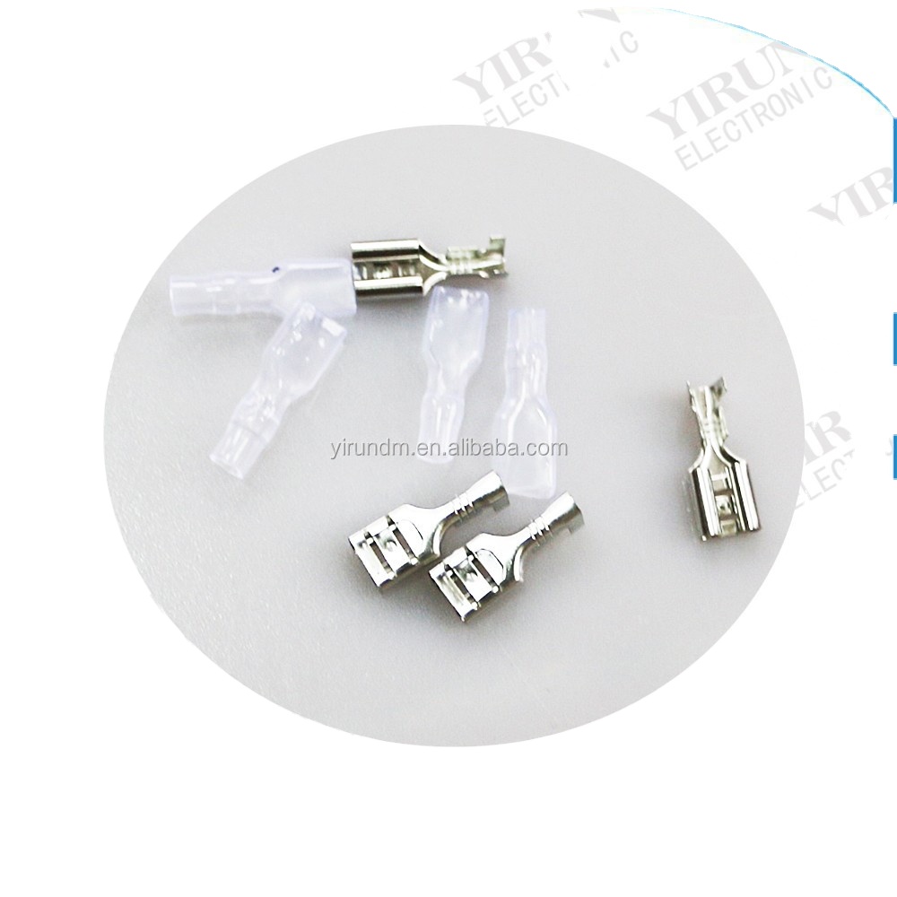 2.8mm 4.8mm 6.3mm Crimp Terminal Splice Female Spade Connector Splice With Case for led arcade push button microswitch