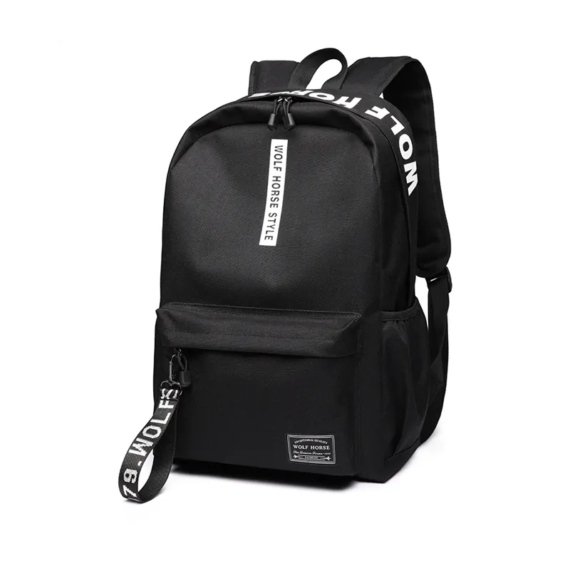 Custom Logo Canvas Casual Sports Backpacks Fashion Waterproof Simple Mochilas Kids Backpack School Bag For Teenagers Boys
