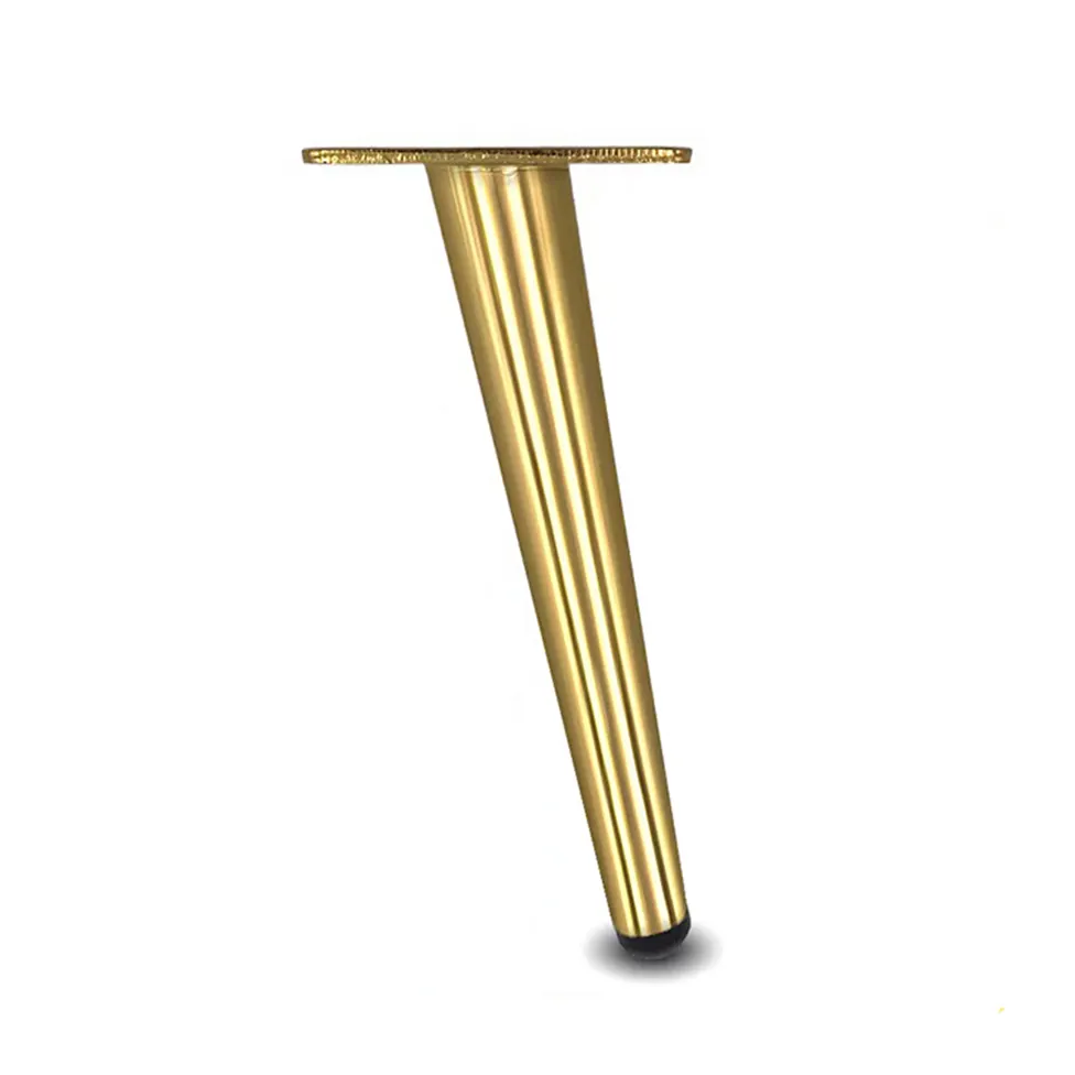 OEM Unique Industrial Hardware Metal Gold Furniture Feet Cone Chair Sofa Table Legs for Chair
