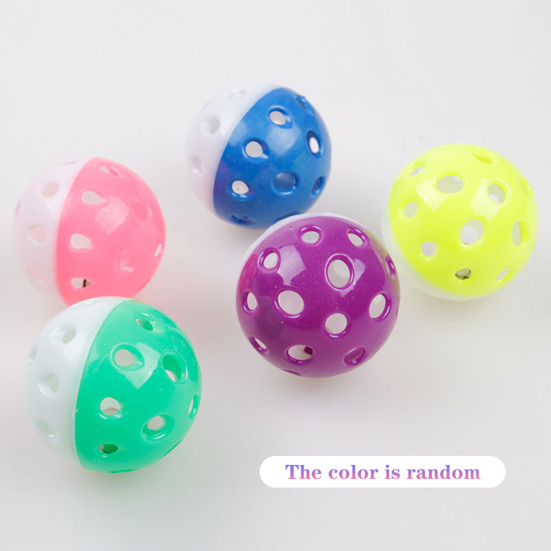 High quality cat toy plastic hollow bell ball car toy interactive cat scratch ball with bell