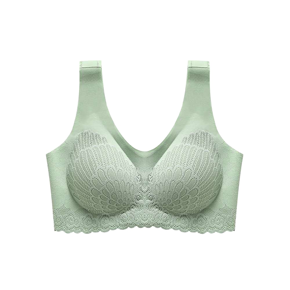 Thailand latex 4.0 manufacturers direct ice silk underwear women's bra large breast small breast bra bra vest lace back