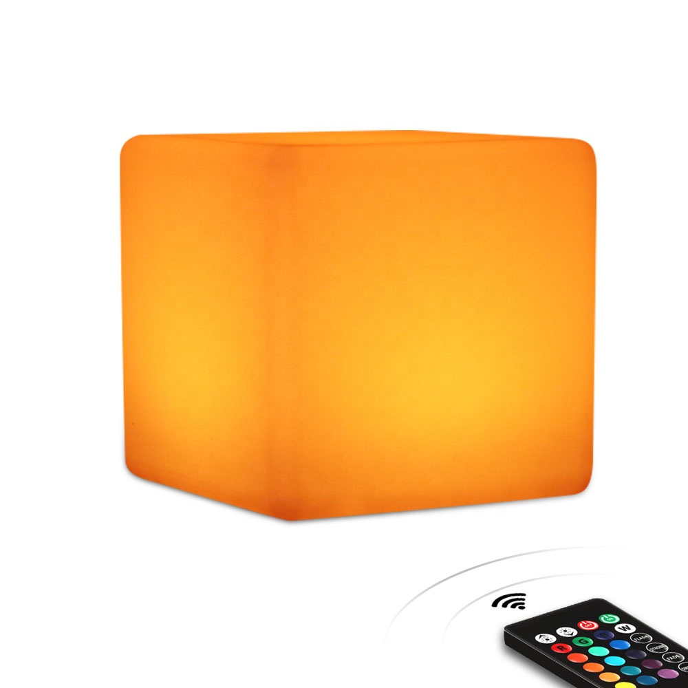 40x40x40 см ночник водонепроницаемый RGB Ночной клуб Вечеринка USB зарядка от аккумулятора светодиодный настольный светильник светодиодный куб