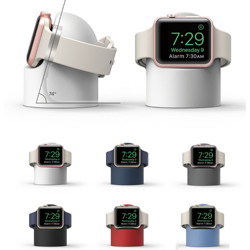 Зарядная подставка BOORUI для умных часов apple watch, зарядная док-станция, силиконовый держатель для apple watch, настольные подставки