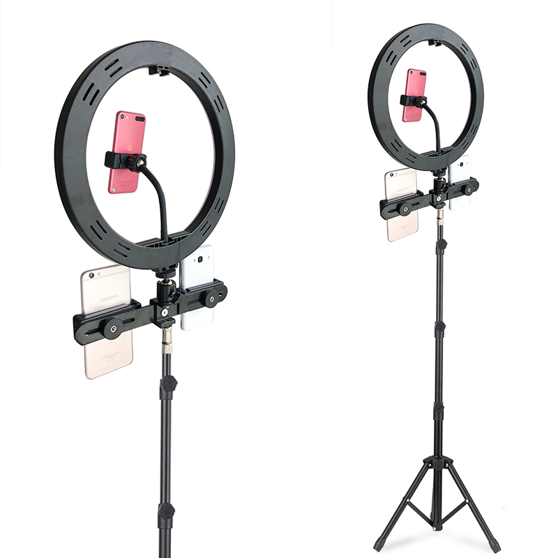 mobile phone holder photography videocamera usb ringlight selfie big led ring light 18 inch with tripod stand for live stream