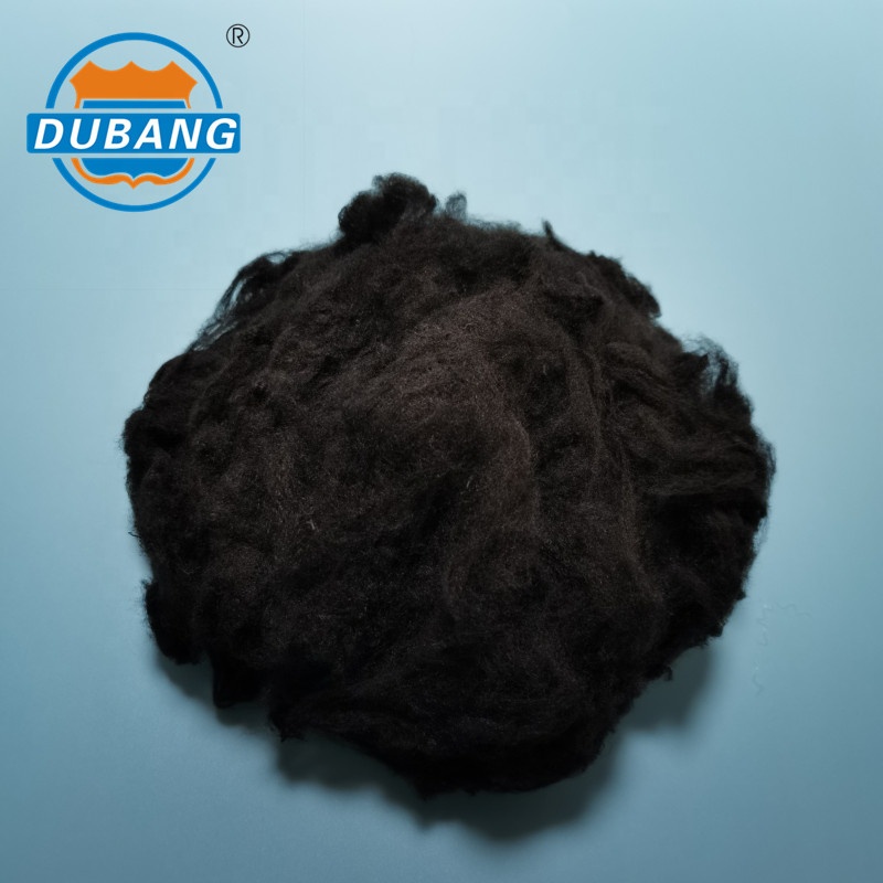 Штапельное волокно Nylon6, 6D * 64 мм, черное