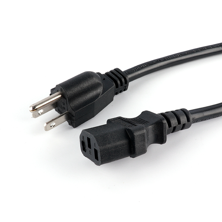 American 3pin ac power cord plug computer usa power cord computer power cable