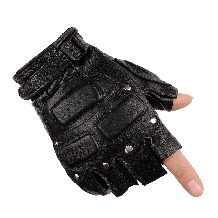 Shooting Gloves Fingerless Half Finger Tactical Riding Motorcycle Airsoft Military Army genuine leather Gloves