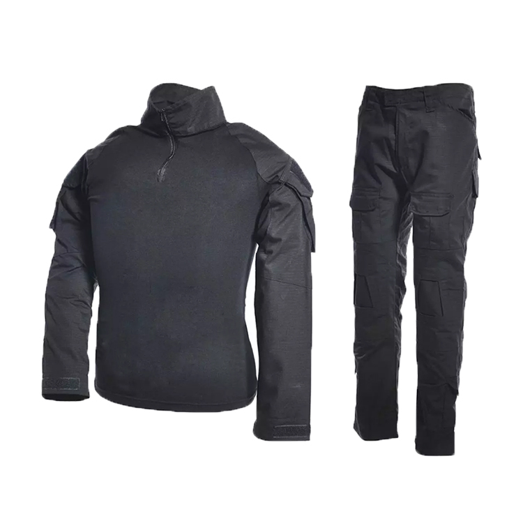 Black Tactical Combat Camouflage Professional Uniform for Wargames