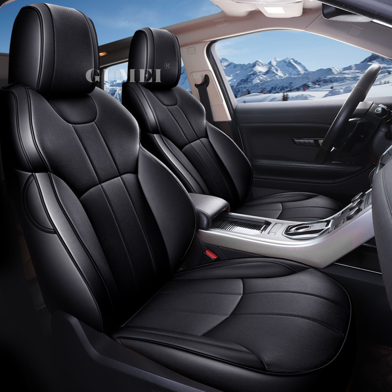 New Design Luxury Waterproof Leather Auto Seat Cover Black Car Seat Cover Fit For Nissan X-trail 7 seat