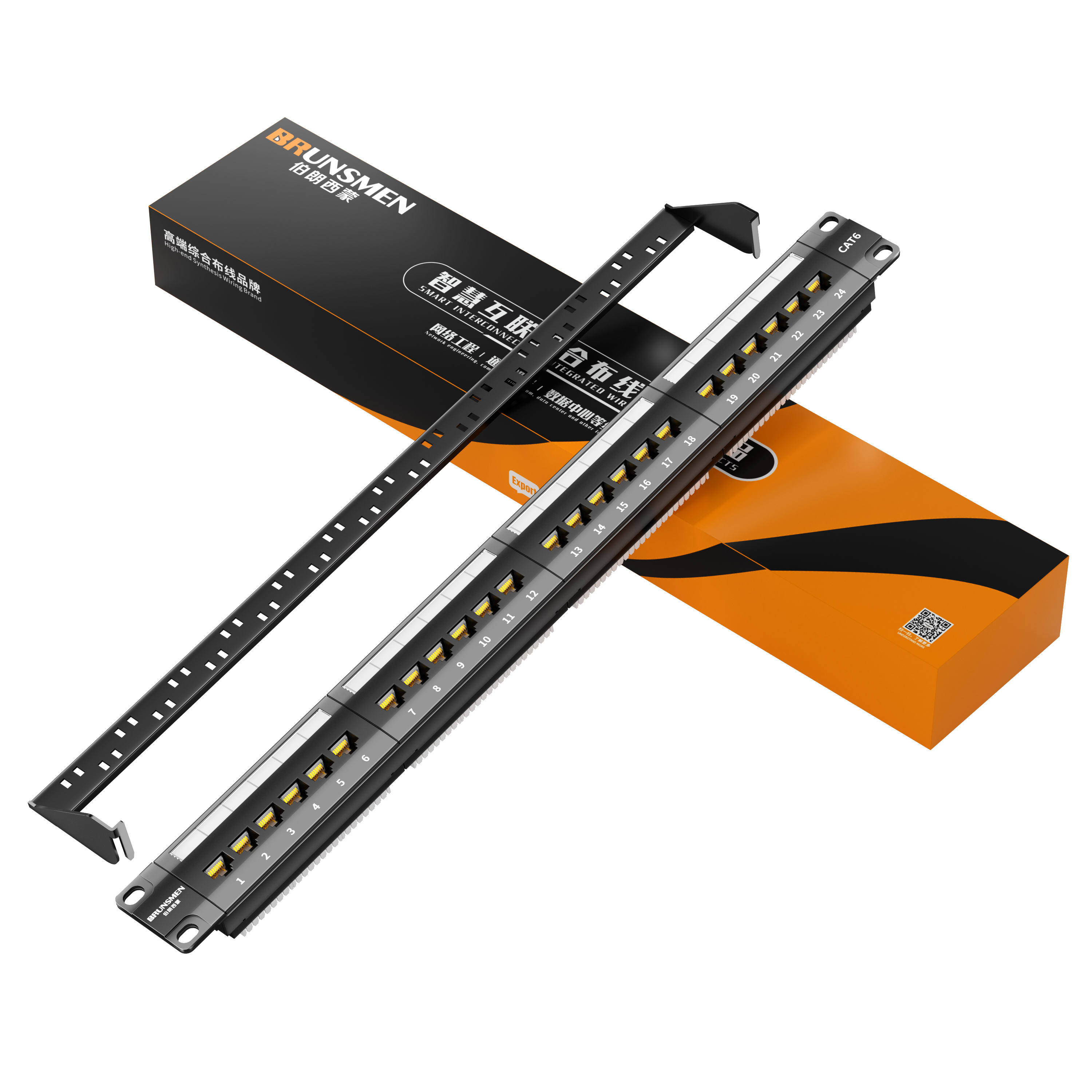 Высококачественные Сетевые Аксессуары, патч-панель RJ45, 24 порта, Cat5E Cat6 Cat6A
