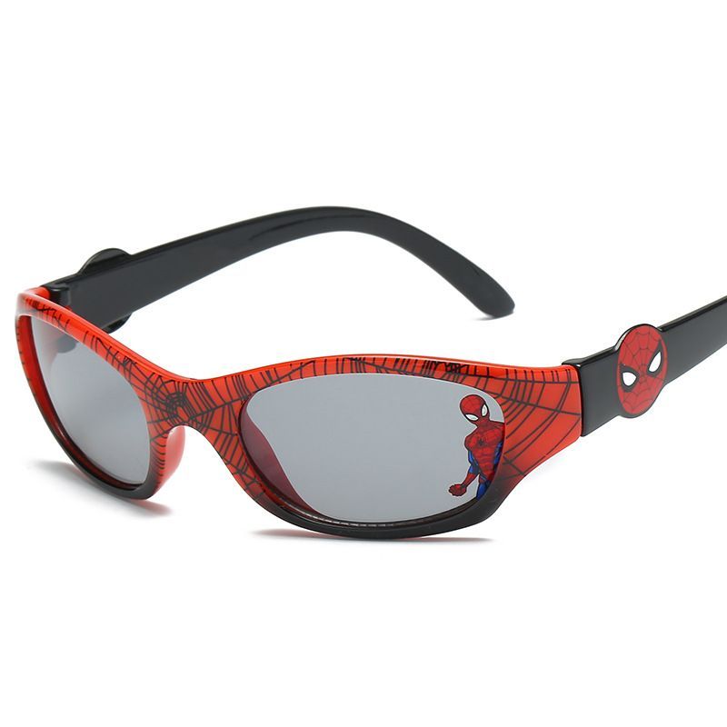 Kids Outdoor Unique Spider Man Designed Plastic Titanium Frame Children Sunglasses Wholesale
