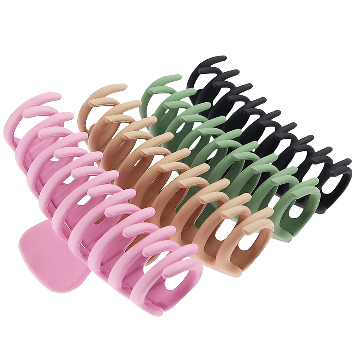 Candygirl Big Hair Claw Clips 4 Inch Nonslip Large Claw hairClips for women 90's Strong Hold Hair Clips Large hairpin