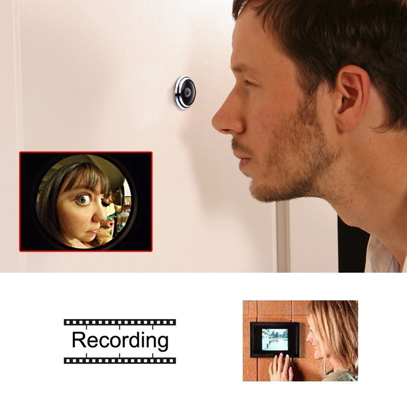 1080P HD IP Network Door Hole Peephole SD Card Record Recording Door ICSEE XMEYE Wireless Wifi Doorbell Camera P2P On Vif