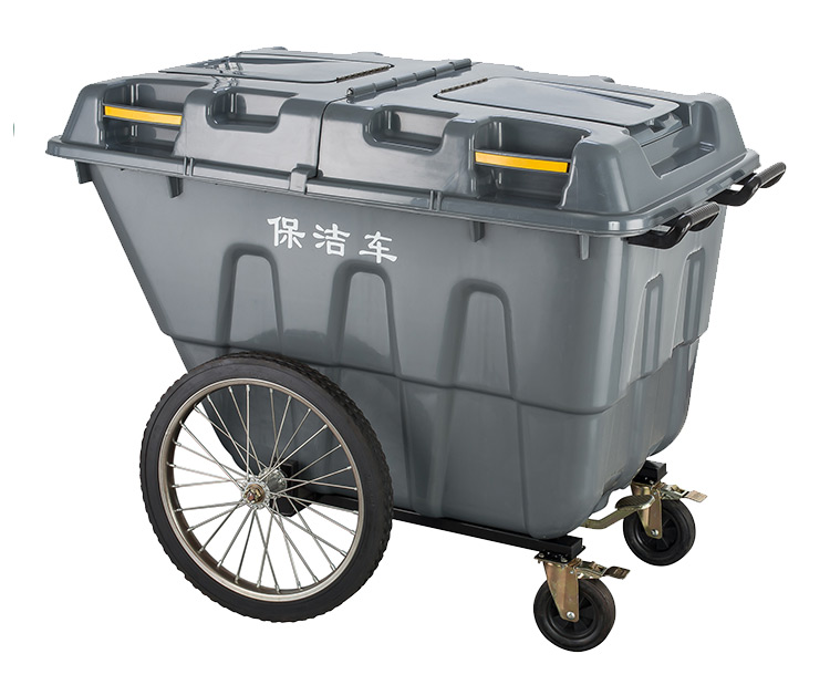 400L trash can trolley dumping carts with wheels