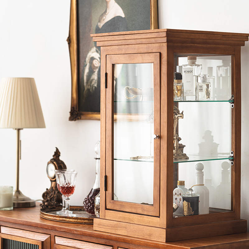 Nordic Solid Wood Dining Room Cabinet Modern Simple Display Wine Living Room Household Storage Cabinet Glass Lockers