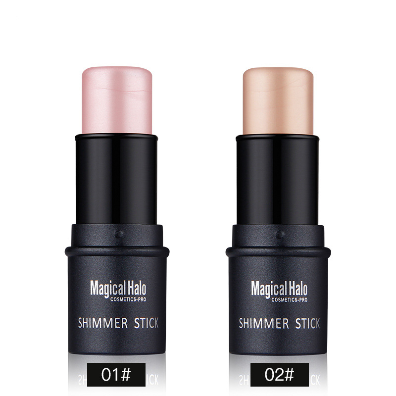 2 Colors Face Contouring Makeup Highlighter Stick Pen Brighten Skin 3D Face Bronzer Highlighter Powder Waterproof Shimmer Stick
