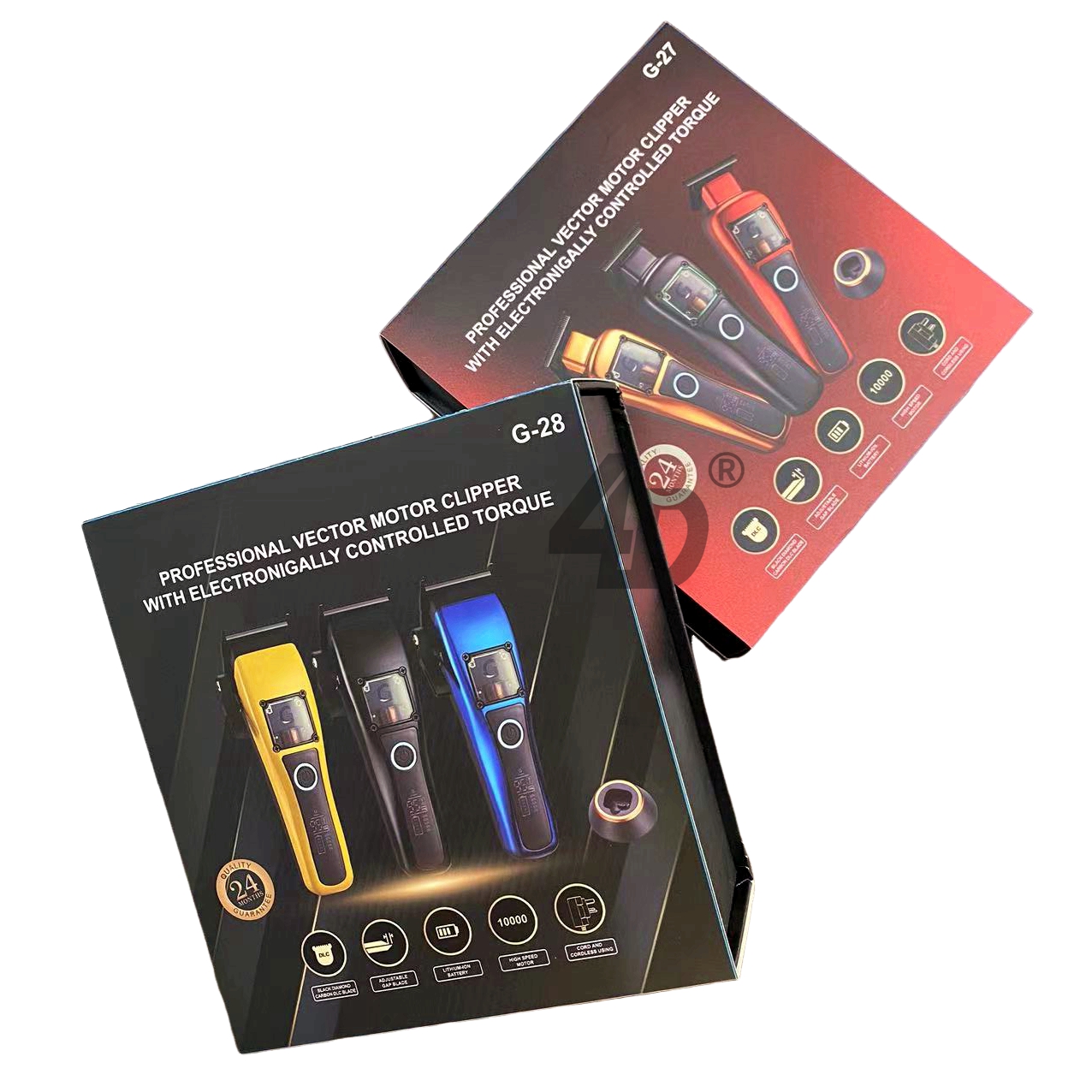 4D G28 9500 RPM DLC blade High Speed Motor powerful cordless electric professional hair clippers for men