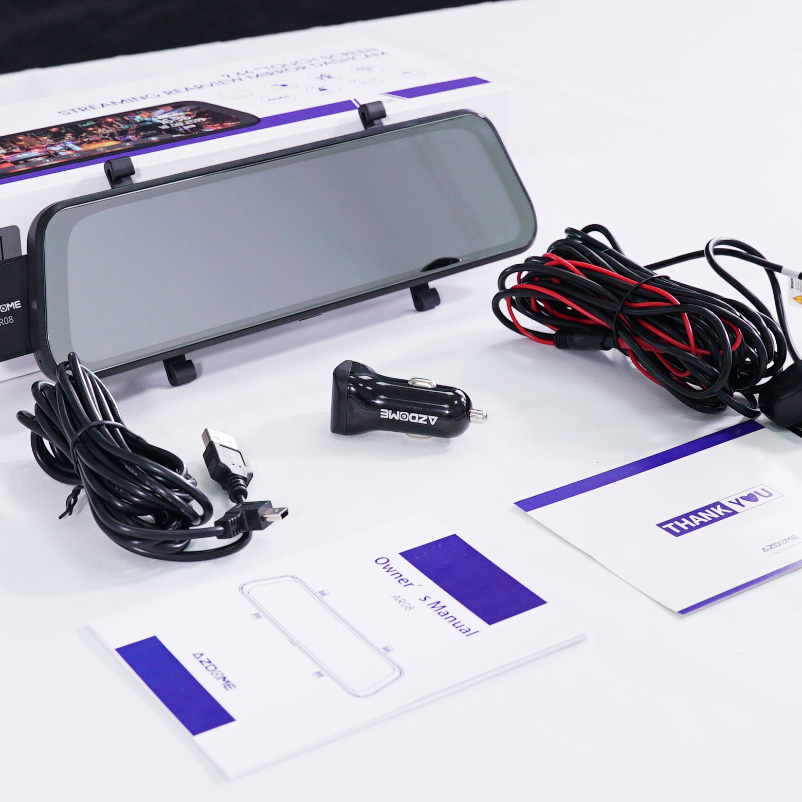FHD 1080P Car Streaming RearView Mirror Dash Cam IPS TP Auto Video Recorder With Rear View Camera