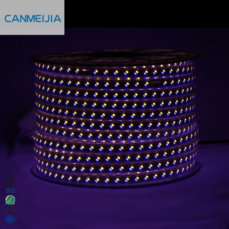 SMD 5730 Двухрядные 120 фишек/м Гибкие светодиодные ленты изменяющимся цветом светодиодными лампами лента клейкая De Luces Светодиодные полосы, светодиодные фонари в полоску