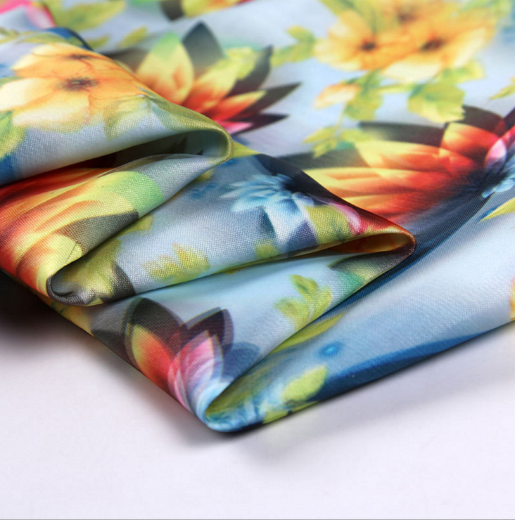 high quality 2 layer jacquard 3D printed organza fabric for women dress