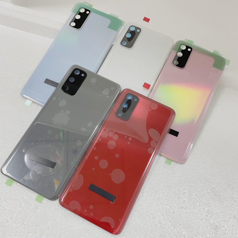 Запасная крышка батарейного отсека для samsung S20 20p, задний корпус, заднее закаленное стекло для ремонта с объективом камеры, оптовая продажа