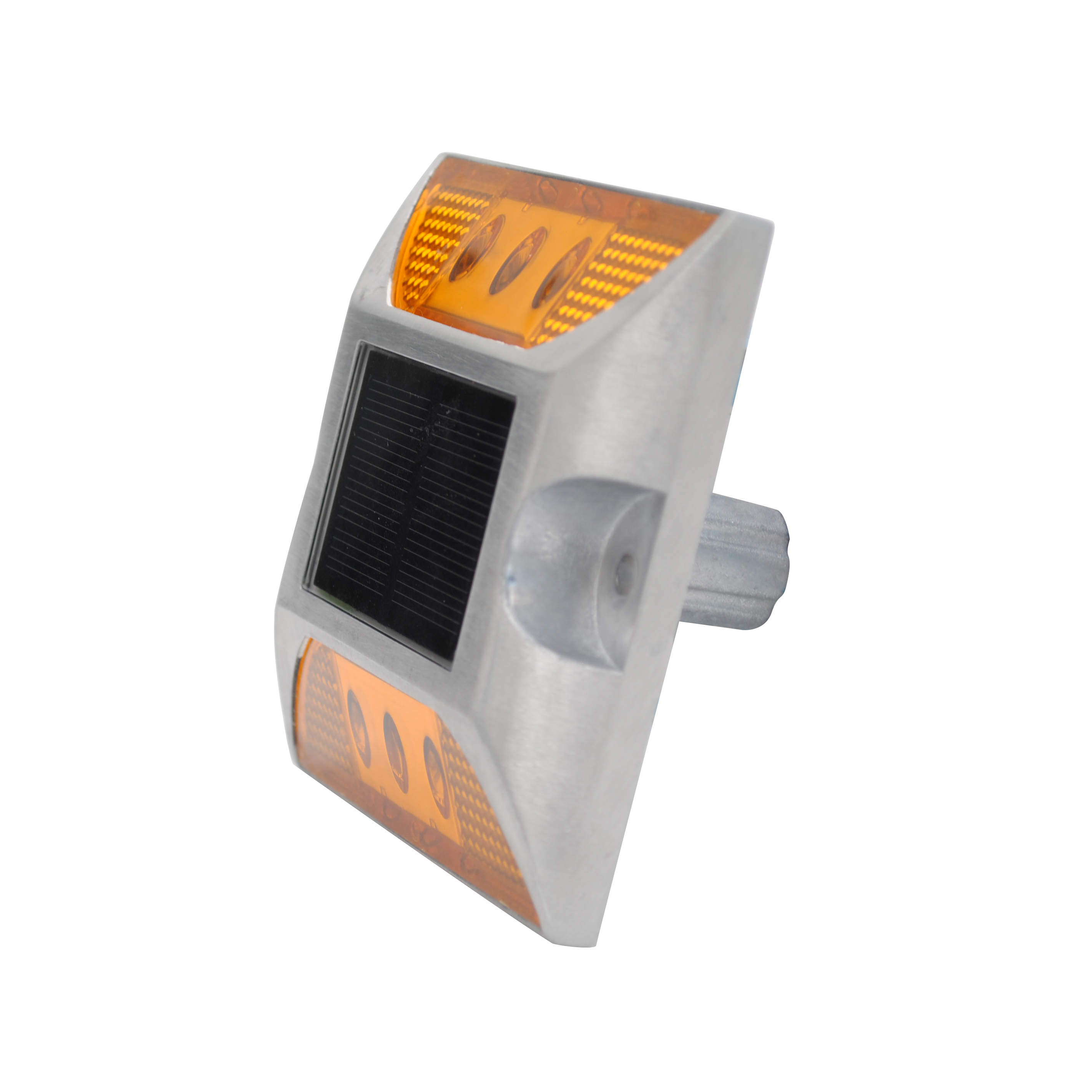Solar powered aluminum lamps body good quality Road studs flash warning light for the highway airfield