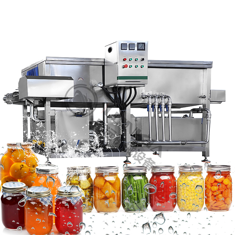 Hot Sale 1000pcs per hour Automatic pickles glass bottle washing machine