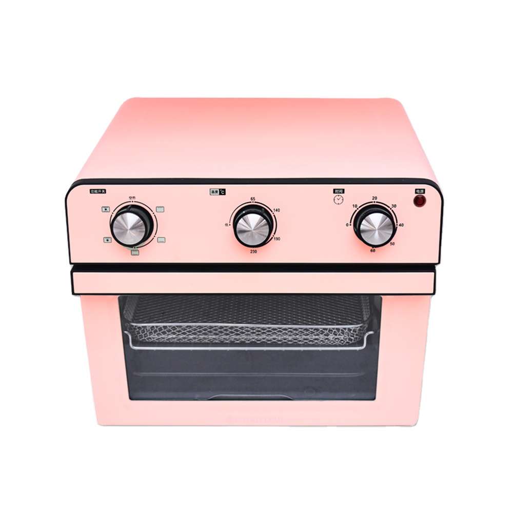 Розовый цвет 25L airfryers печь электрическая фритюрница с двумя решетками