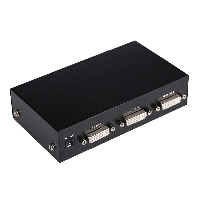 Устройство работающее от прикуривателя с 2 портами HDMI, DVI коммутатор 2 в 1 из компьютерный монитор HD делительное устройство 1920*1440 с пульт дистанционного управления блоком питания MT-DV201
