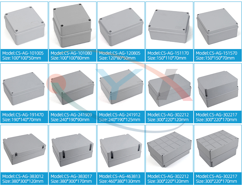 Custom ABS IP66 pcb enclosure plastic electronic waterproof junction box outdoor battery case enclosure