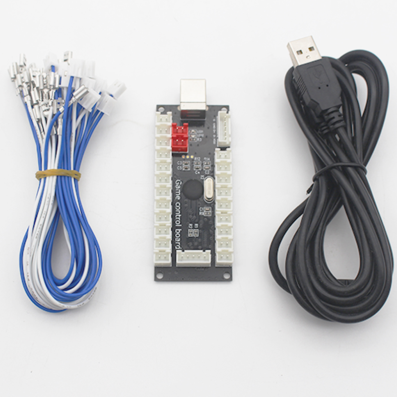 Комплект для аркадных игр DIY с бесплатным инструментом для установки, светодиодная Кнопка 5 В, джойстик ZIPPYY с нулевой задержкой, кодировщик USB на ПК Raspberry Pi