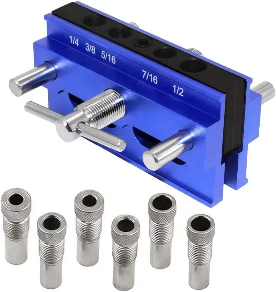 Aluminum Dowel Jig Drill Hole Jig Woodworking Kit Self Centering Dowelling Jig