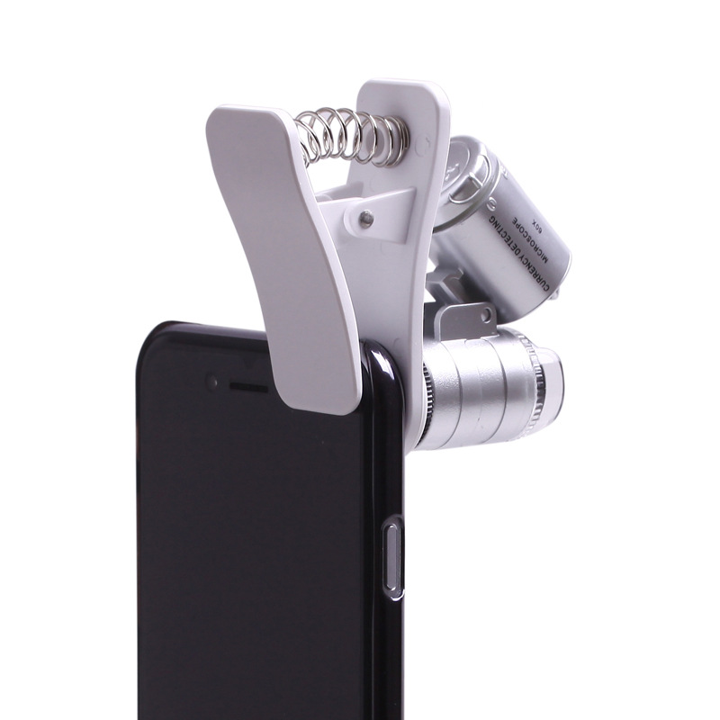 Hot Sale 60X Zoom Phone Camera Lens LED UV MINI Phone Pocket Microscope