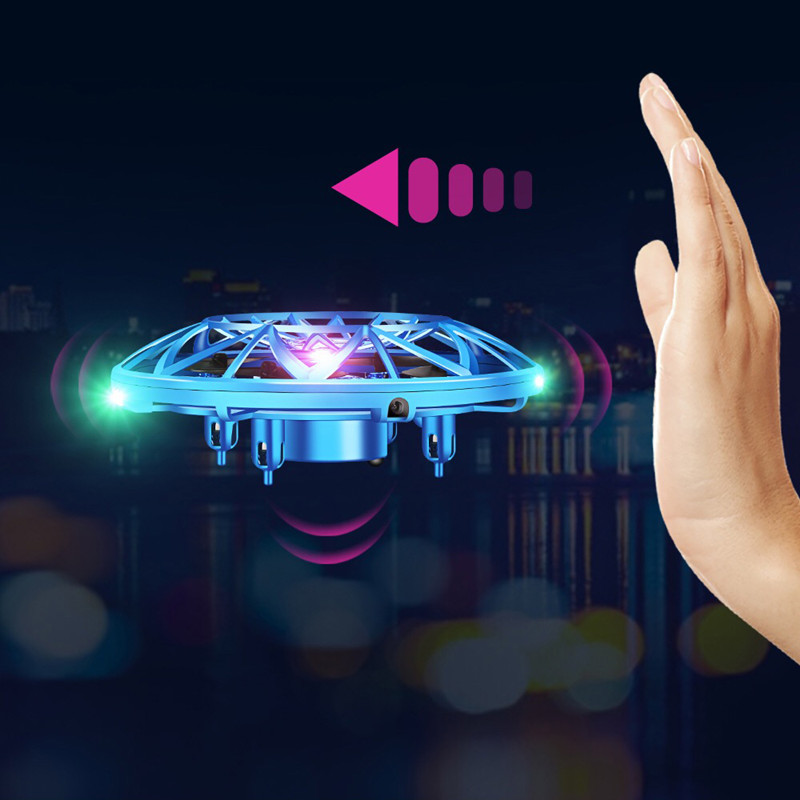 Мини-Дрон UFO с ручным управлением RC Квадрокоптер Дрон инфракрасный индукционный самолет мяч надувные игрушки мини НЛО для детей