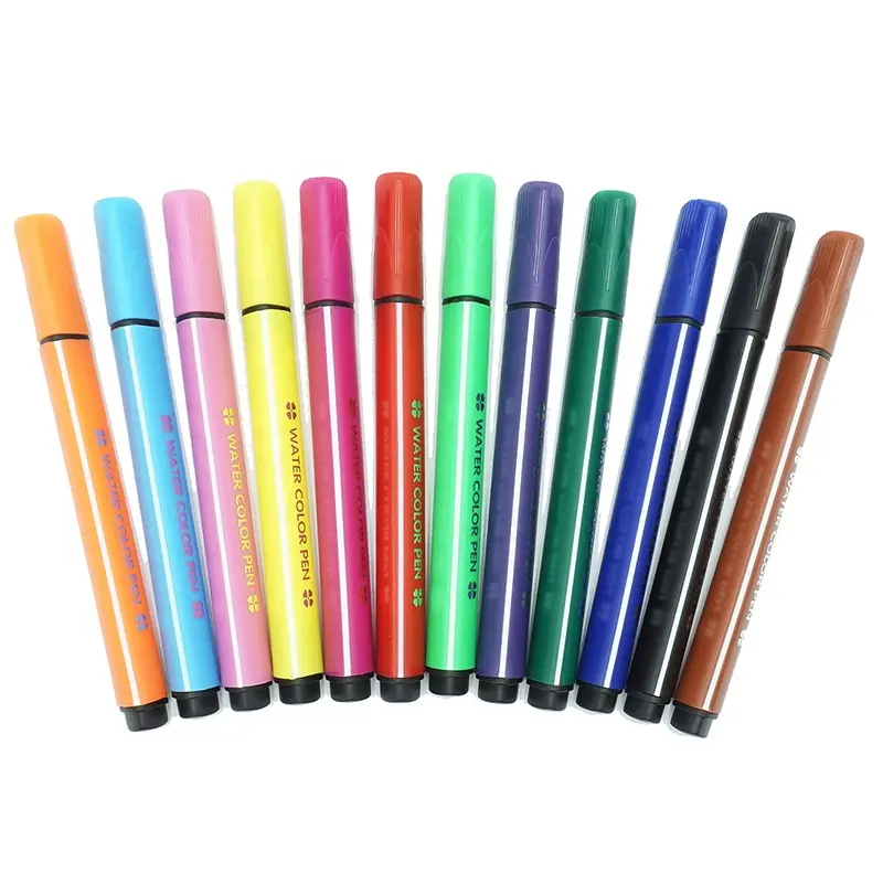 OEM Customized Water Color Pen Highlighter Brush Stabable Art Markers For Painting