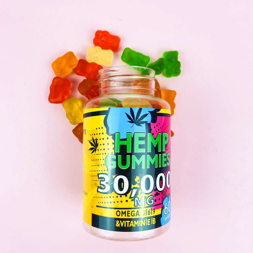 Пеньковые жевательные конфеты RTS 30000 мг КБД для снятия стресса вкусные с витамином C