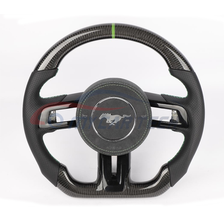 Углеродное волокно руль автомобиля руль для Ford Mustang gt5. 0 s550 GT500 кожа alcantara LED RPM подрулевой переключатель тепла