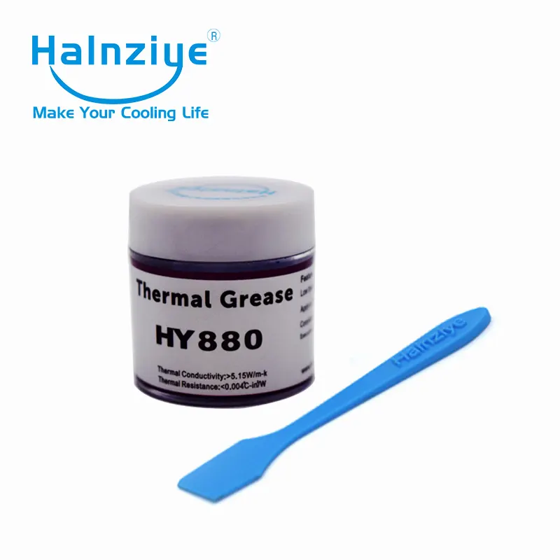 high thermal conductivity gray thermal cpu paste grease compounds HY880 with 5W small jar tub can 10g or 20g