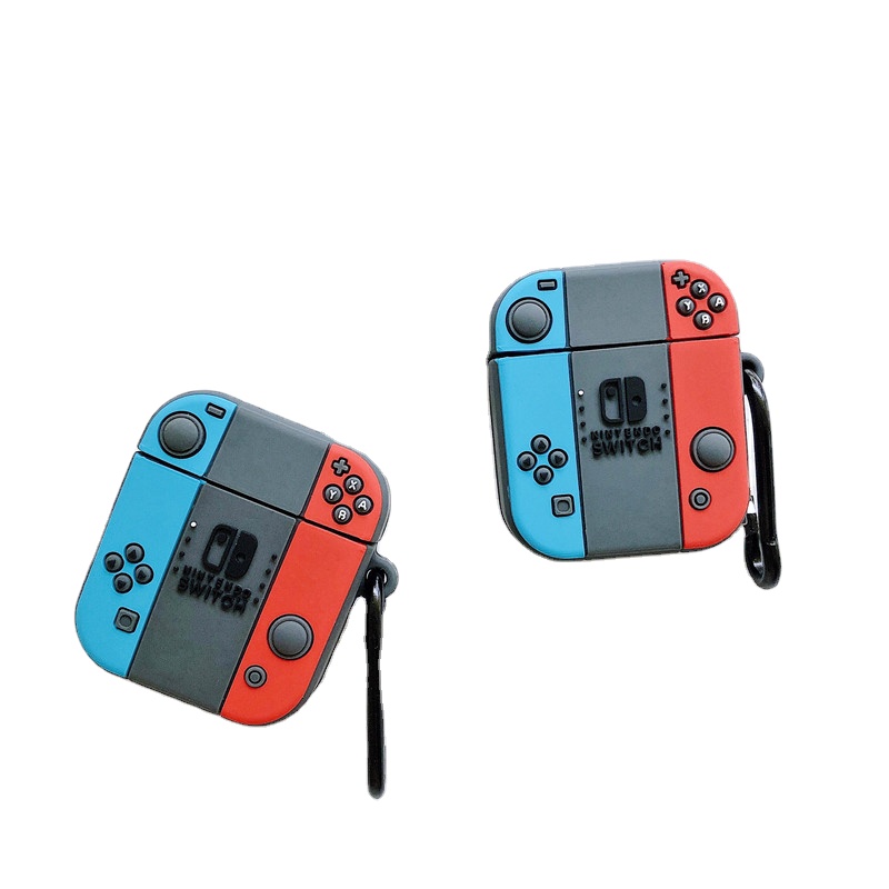 С крючком, простой полипропиленовый 3D мультяшный, как геймпад Nintendo Switch, стильный дизайн, силиконовый чехол для Airpods Pro 1 2